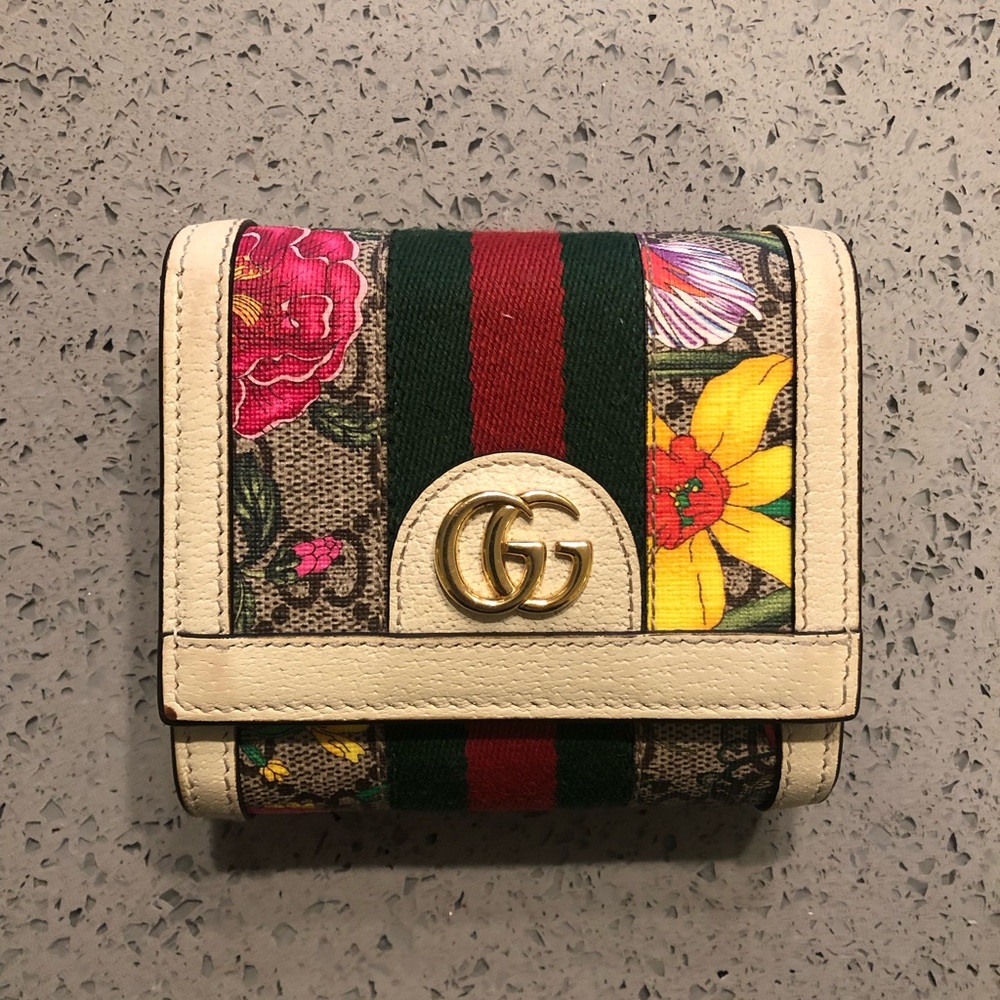 Gucci Ophidia GG Flora Card Case/Wallet rare!